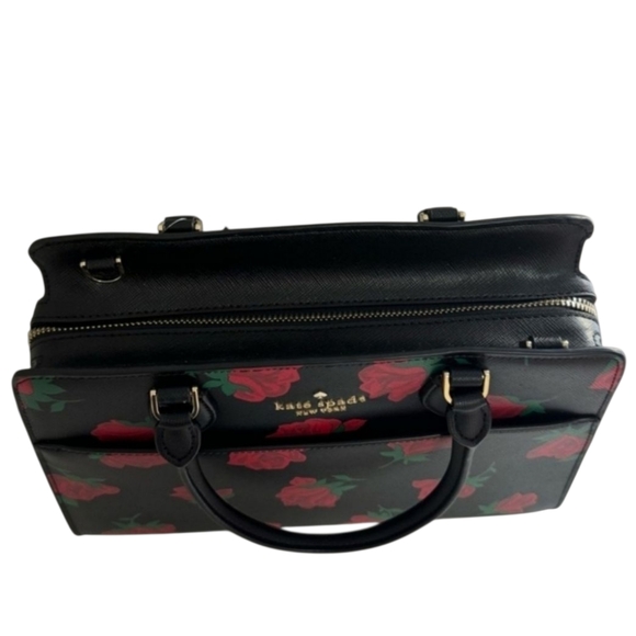 Kate Spade Madison Rose Toss Printed Medium Satchel - Picture 6 of 9